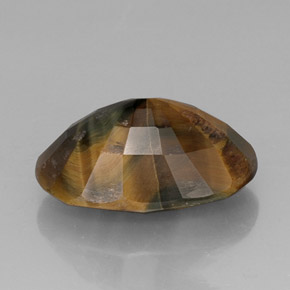 Tiger's eye naturale multicolore da 13,19 ct, taglio ovale, opaco