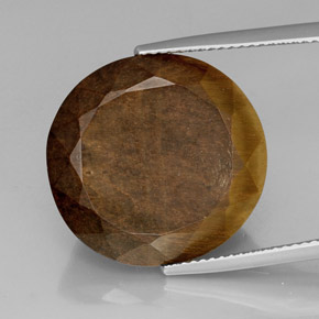 Tiger's eye naturale marrone da 20,85 ct, taglio ovale, opaco