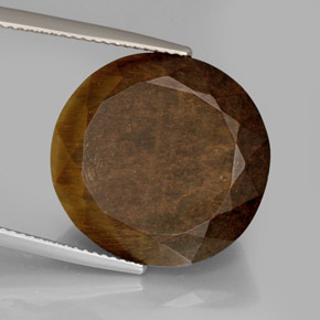 Tiger's eye naturale marrone da 20,85 ct, taglio ovale, opaco