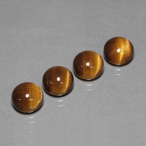 Tiger's eye naturale marrone da  ct, taglio rotondo, opaco
