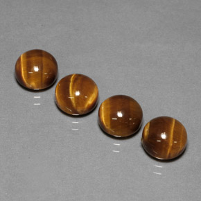 Tiger's eye naturale marrone da  ct, taglio rotondo, opaco