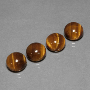 Tiger's eye naturale marrone da  ct, taglio rotondo, opaco