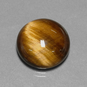 Tiger's eye naturale marrone da 11,12 ct, taglio rotondo, opaco