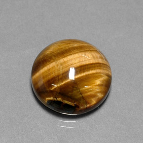 Occhio di tigre Oro Marrone naturale da 11.83 ct, Taglio rotondo, Opaco