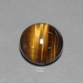Occhio di tigre Oro Marrone naturale da 12.84 ct, Taglio rotondo, Opaco