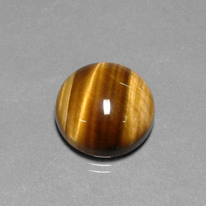 Occhio di tigre Oro Marrone naturale da 12.16 ct, Taglio rotondo, Opaco