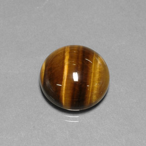 Tiger's eye naturale marrone da 11,77 ct, taglio rotondo, opaco