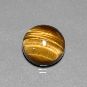 Occhio di tigre Oro Marrone naturale da 13.37 ct, Taglio rotondo, Opaco