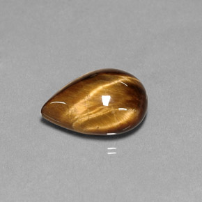 Occhio di tigre Oro Marrone naturale da 5.31 ct, Forma a pera, Opaco