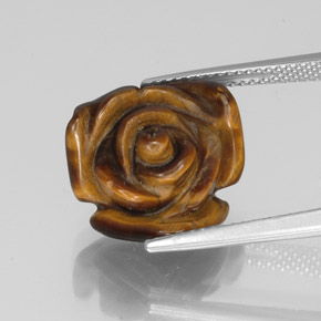 Tiger's eye naturale marrone da 9,71 ct, forma fantasia, opaco