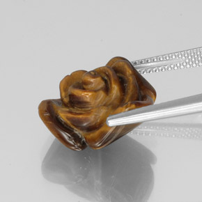 Tiger's eye naturale marrone da 9,71 ct, forma fantasia, opaco