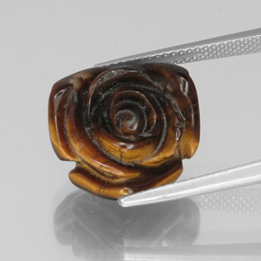 Tiger's eye naturale marrone da 10,61 ct, forma fantasia, opaco