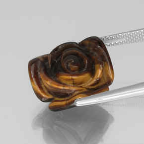 Tiger's eye naturale marrone da 10,61 ct, forma fantasia, opaco