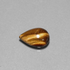 Occhio di tigre Oro Marrone naturale da 5.01 ct, Forma a pera, Opaco