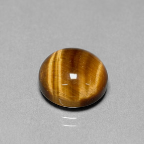 Tiger's eye naturale marrone da 6,69 ct, taglio rotondo, opaco