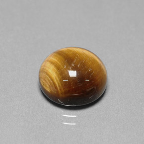 Occhio di tigre Oro Marrone naturale da 6.68 ct, Taglio rotondo, Opaco