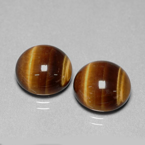 Tiger's eye naturale marrone da  ct, taglio rotondo, opaco