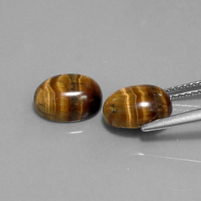 Tiger's eye naturale marrone da  ct, taglio ovale, opaco