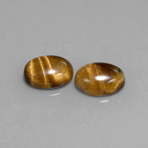 Tiger's eye naturale marrone da  ct, taglio ovale, opaco