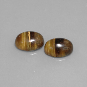 Tiger's eye naturale marrone da  ct, taglio ovale, opaco
