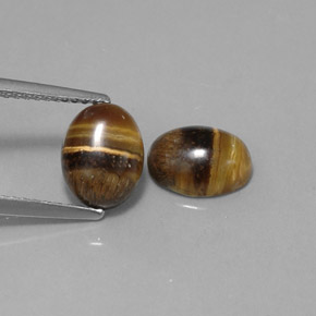 Tiger's eye naturale marrone da  ct, taglio ovale, opaco