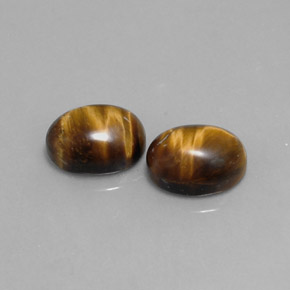 Tiger's eye naturale marrone da  ct, taglio ovale, opaco