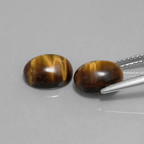 Tiger's eye naturale marrone da  ct, taglio ovale, opaco