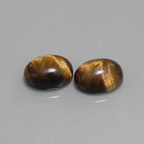 Tiger's eye naturale marrone da  ct, taglio ovale, opaco