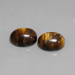 Tiger's eye naturale marrone da  ct, taglio ovale, opaco