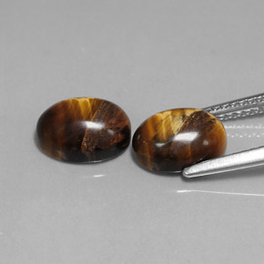 Tiger's eye naturale marrone da  ct, taglio ovale, opaco