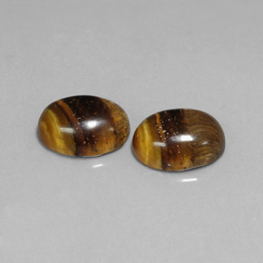 Tiger's eye naturale marrone da  ct, taglio ovale, opaco