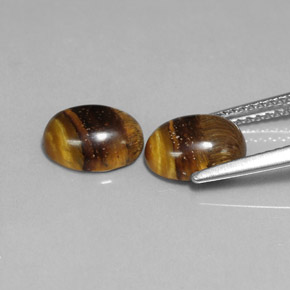 Tiger's eye naturale marrone da  ct, taglio ovale, opaco