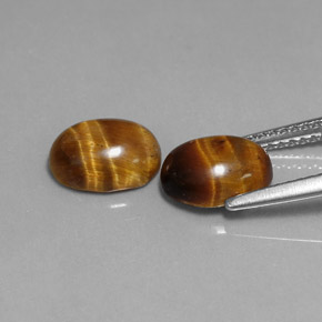 Tiger's eye naturale marrone da  ct, taglio ovale, opaco