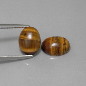 Tiger's eye naturale marrone da  ct, taglio ovale, opaco