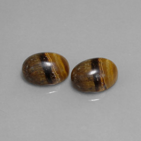 Tiger's eye naturale marrone da  ct, taglio ovale, opaco