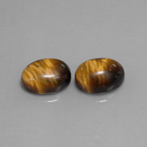 Tiger's eye naturale marrone da  ct, taglio ovale, opaco