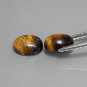 Tiger's eye naturale marrone da  ct, taglio ovale, opaco