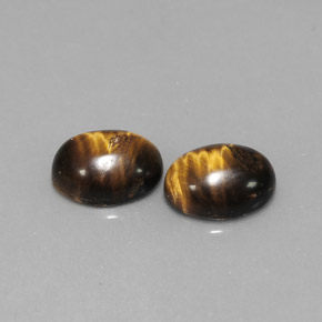 Tiger's eye naturale marrone da  ct, taglio ovale, opaco