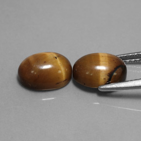 Tiger's eye naturale marrone da  ct, taglio ovale, opaco