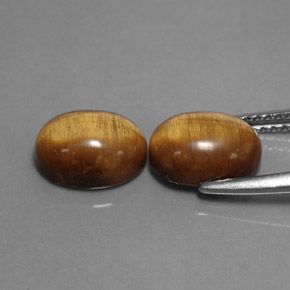 Tiger's eye naturale marrone da  ct, taglio ovale, opaco