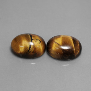Tiger's eye naturale marrone da  ct, taglio ovale, opaco