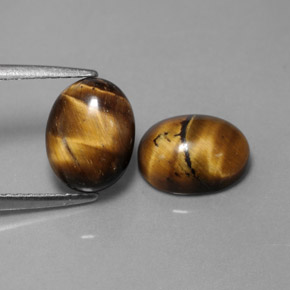 Tiger's eye naturale marrone da  ct, taglio ovale, opaco