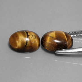 Tiger's eye naturale marrone da  ct, taglio ovale, opaco