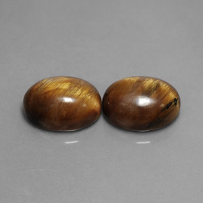 Tiger's eye naturale marrone da  ct, taglio ovale, opaco