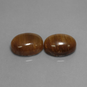 Tiger's eye naturale marrone da  ct, taglio ovale, opaco