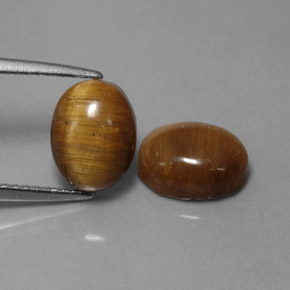 Tiger's eye naturale marrone da  ct, taglio ovale, opaco