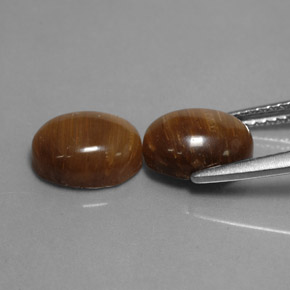Tiger's eye naturale marrone da  ct, taglio ovale, opaco
