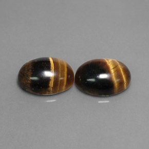 Tiger's eye naturale marrone da  ct, taglio ovale, opaco