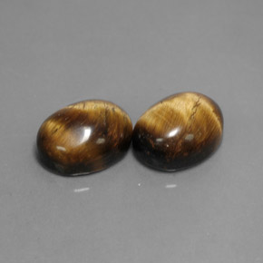 Gemme di Occhio di tigre Oro Marrone naturale da  ct, Taglio ovale, Opaco