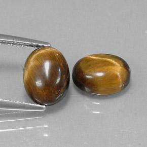 Tiger's eye naturale marrone da  ct, taglio ovale, opaco